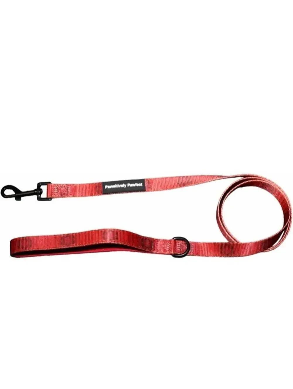 Dog Harness Leash Collar Set Red Black Medium w/ Poop Bags & Dispenser 4pc Lot